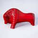 Red ceramic bull by Aldo Londi for Bitossi, Italy, 1960s