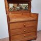 Commode lavabo en pitchpin