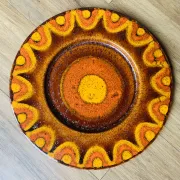 Large vintage glazed ceramic dish – Reiner Gehrig for Grünstadt