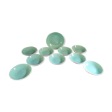 Set of 11 hollow plates and flat Les Salins