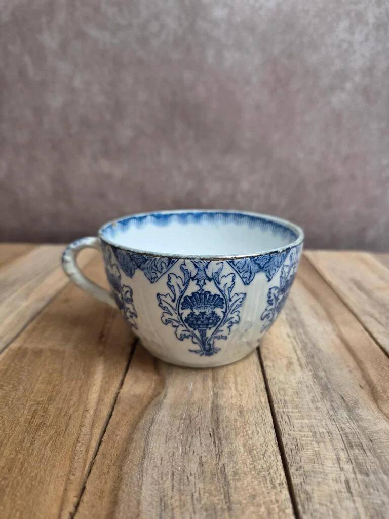 Antique K&G Lunéville cup – Nanceen model – Blue earthenware – Rare