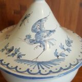 Bonbonnière in blue Moustiers earthenware