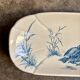 Ravier Gien in blue ironstone, "Birds" service around 1870.