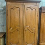 Old wardrobe, painted faux wood 19th century