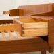 Danish mid century teak queen size bed with nightstands, 1960s