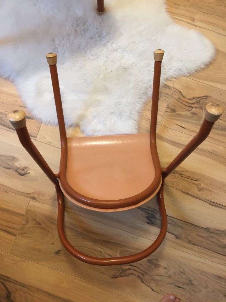 School set MCA 300 armchair and MCA 322 desk by Jacques Hitier, 1950's
