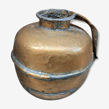 Antique brass jar
