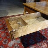 Table en merisier XVIIIème siècle Louis XV à deux tiroirs