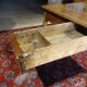 Cherry table, eighteenth century, Louis XV with two drawers