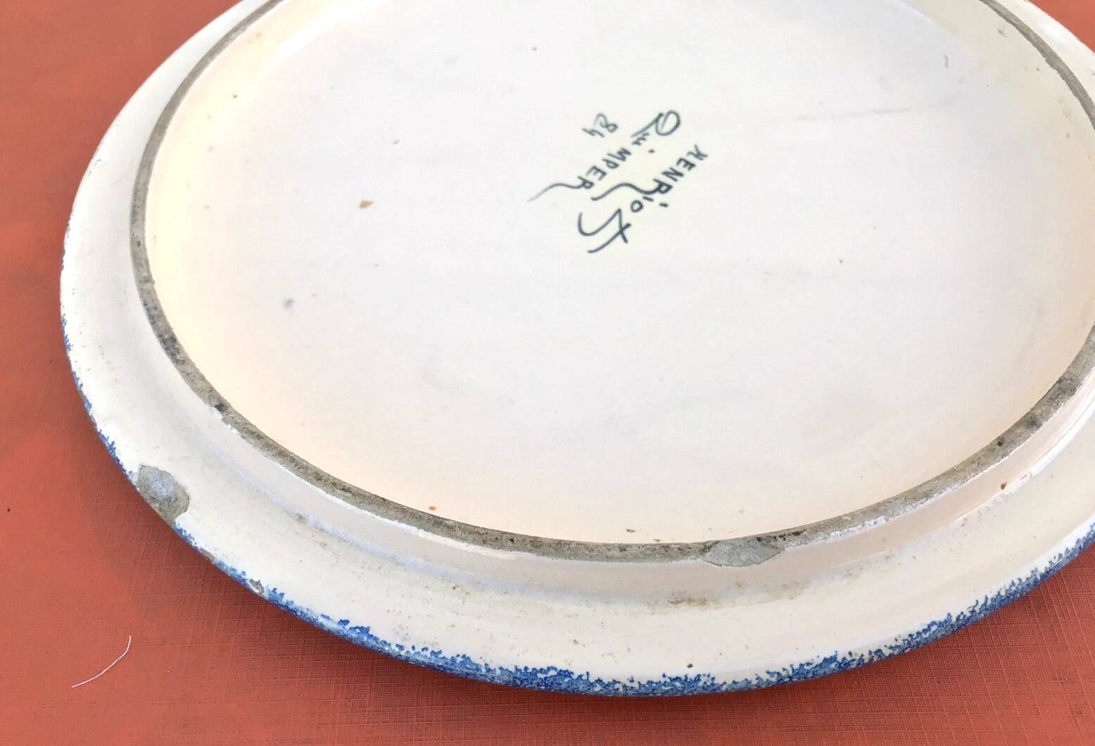 Ancien dessous de plat  Faïence Henriot Quimper
