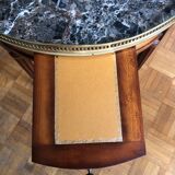 Bouillotte table with grey marble