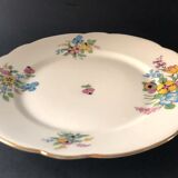 6 flat flowery plates in Limoges porcelain