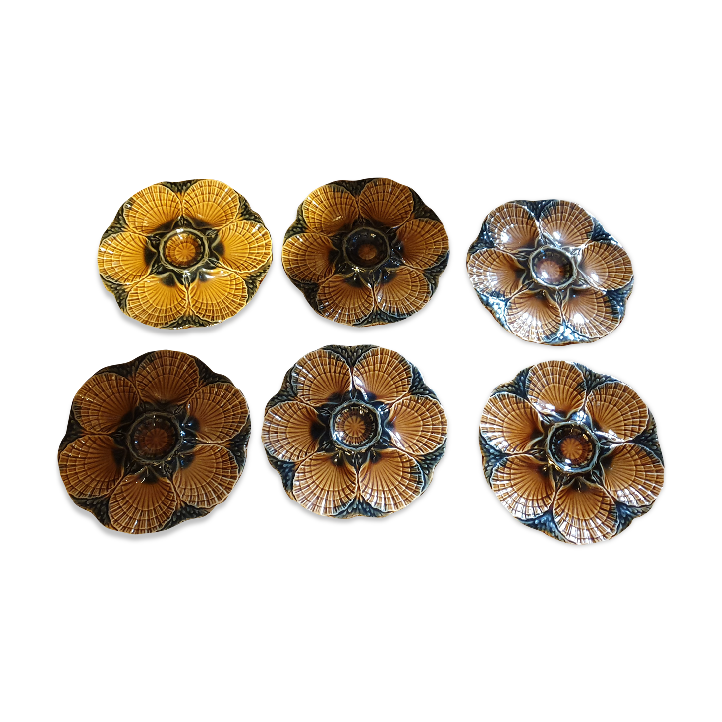 6 plates St-Jacques barbotine Sarrgeumines