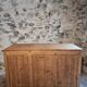 Buffet rustique français années 1920 – Buffet en pin ancien – Îlot de cuisine – Meuble de rangement 3 portes