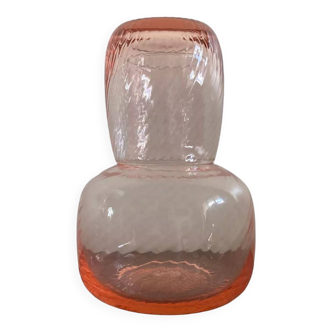 Pink Glass Night Carafe