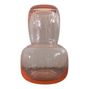 Pink Glass Night Carafe