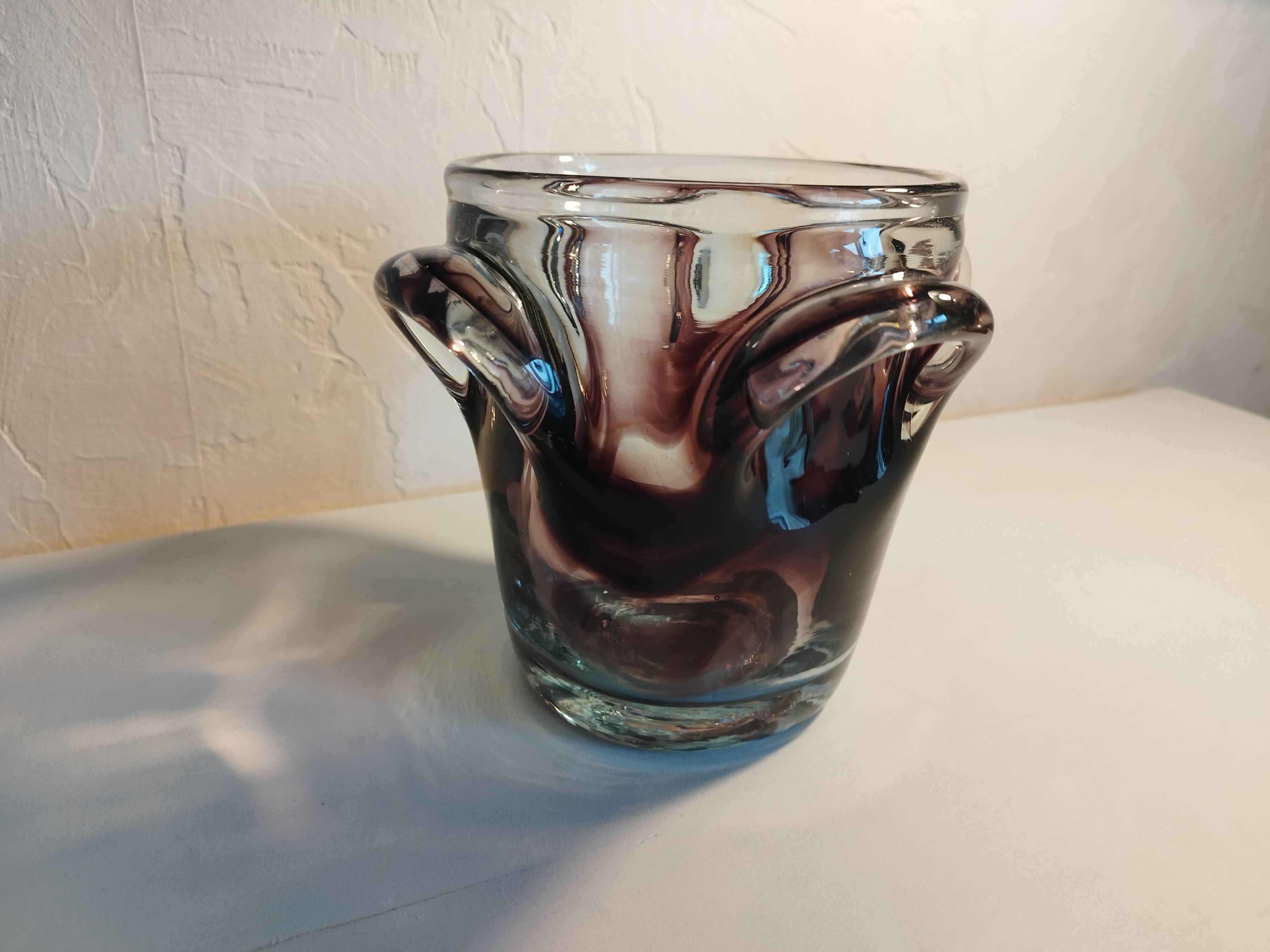JC Novaro hand-blown glass ice bucket