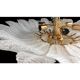 Murano glass sputnik chandelier flush mount, mazzega style, lot of 2 or a pair of chandeliers