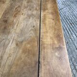 Antique Louis XV style farmhouse table in solid cherry wood.