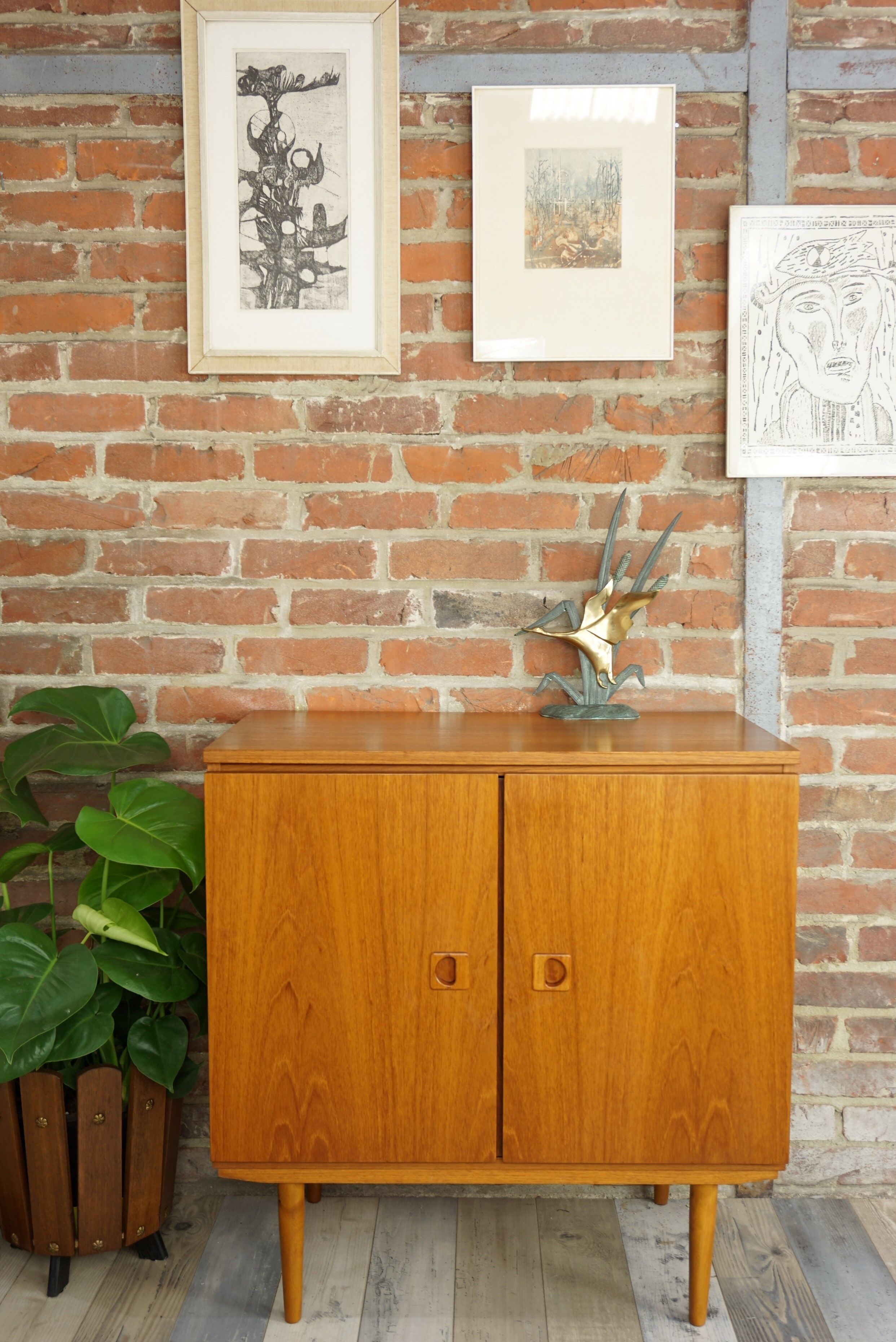 Cabinet teak design 50s 60s