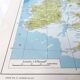 Vintage map of Great Britain and Ireland 43x43cm from 1950.