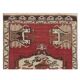 Hand-knotted Small Rug. Door Mat. Turkish Wool Seat Cover. Entryway Mat. Kitchen Rug. Vintage Bath Mat
