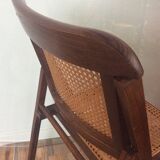 Folding chair caned from the 70s