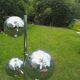 Floor lamp 3 balls vintage lighting 1970 stainless steel