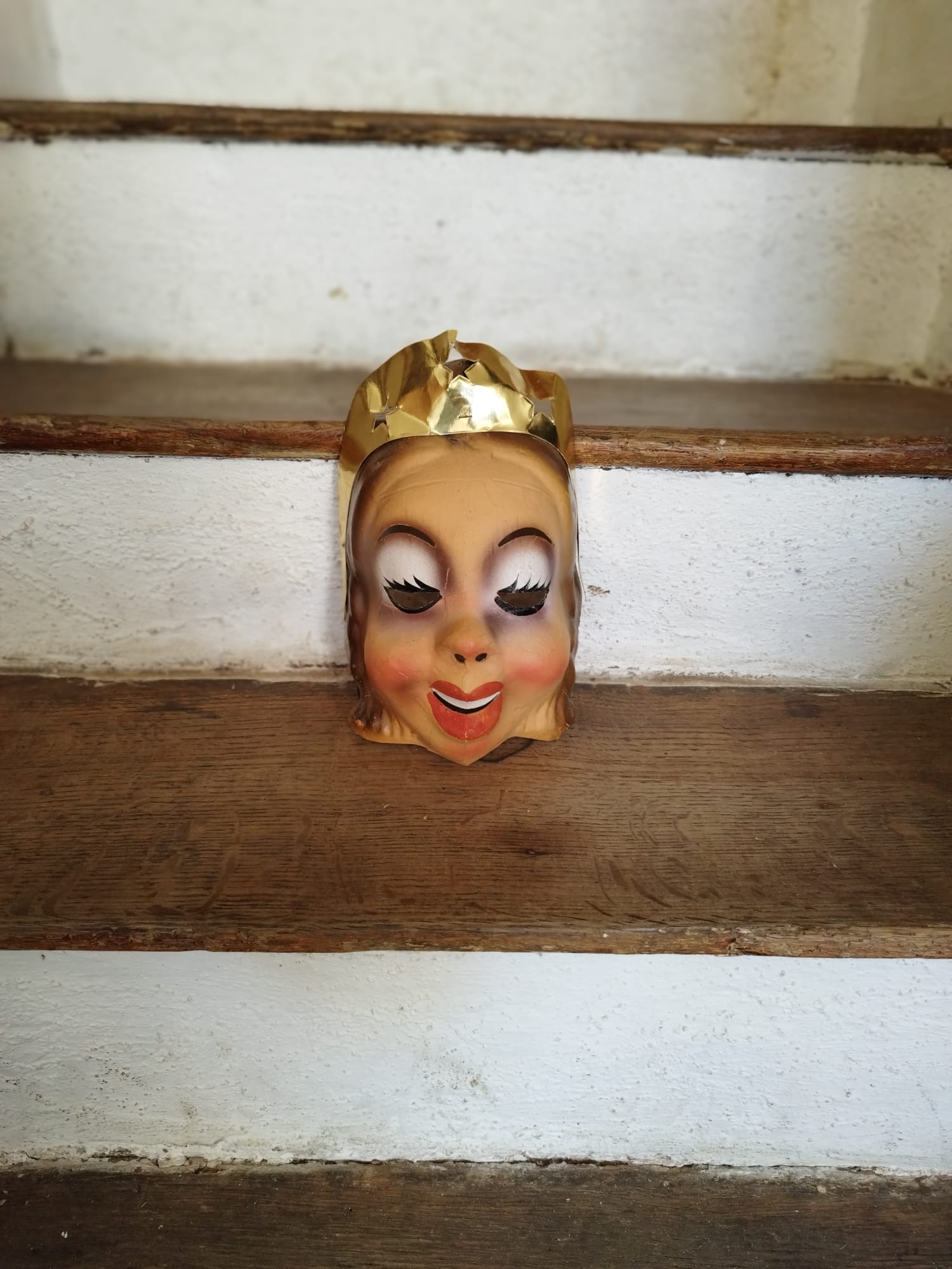 Carnival Mask Queen-Witch in boiled cardboard patented SGDG