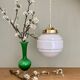 Vintage globe pendant light in white opaline