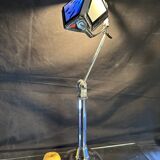 Large PIROUETT Art Deco metal chromo glass clouds lamp