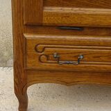 Small oak cabinet, 1 drawer and 1 tilting door