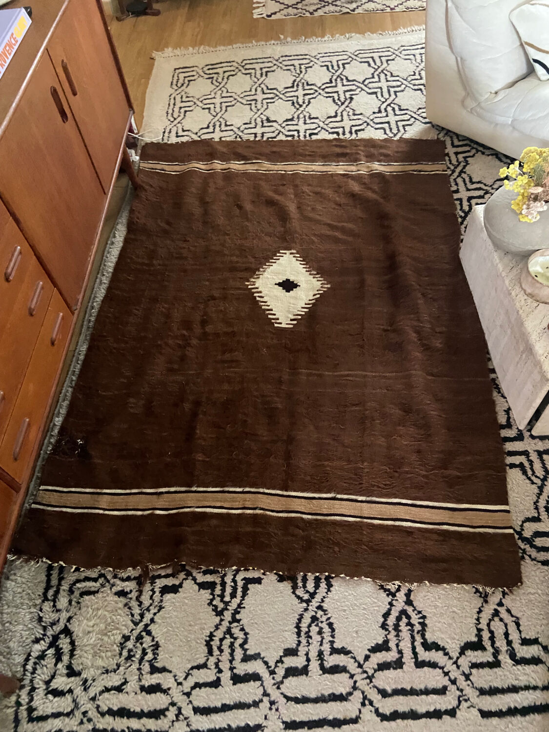 Ethnic mohair rug