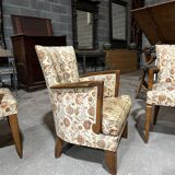 3 Art Deco armchairs, 1940