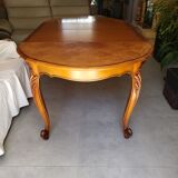 Table ronde extensible style Louis XV avec ses 2 rallonges