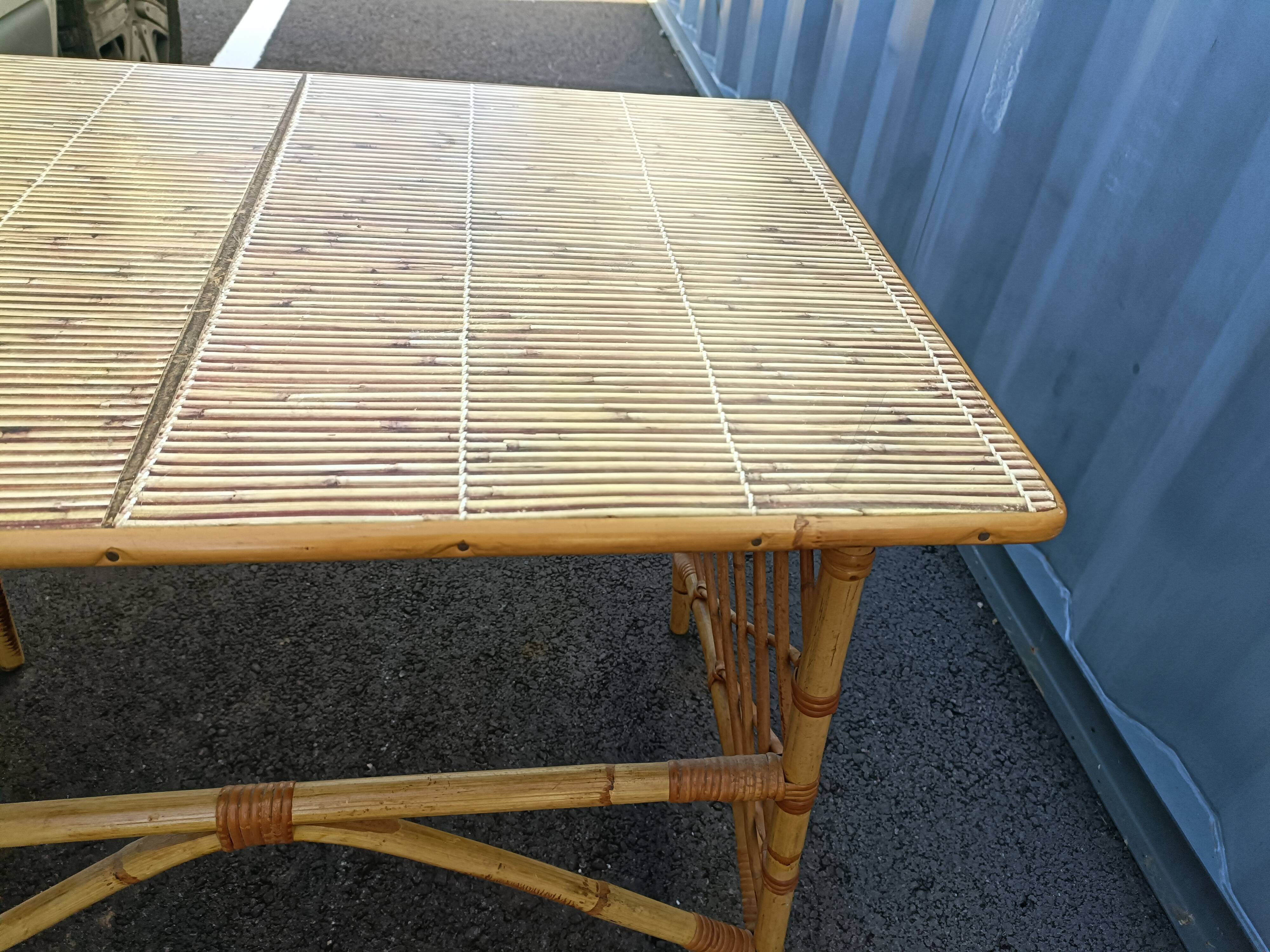 Desk in vintage rattan XXeme