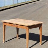 Old rustic farm table made in 1900s in oak - 1m22