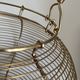 Golden metal basket 1960