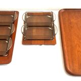 Digsmed Snack Caroussel + Trays by Holmegaard, Denmark. Set of 17 Pieces