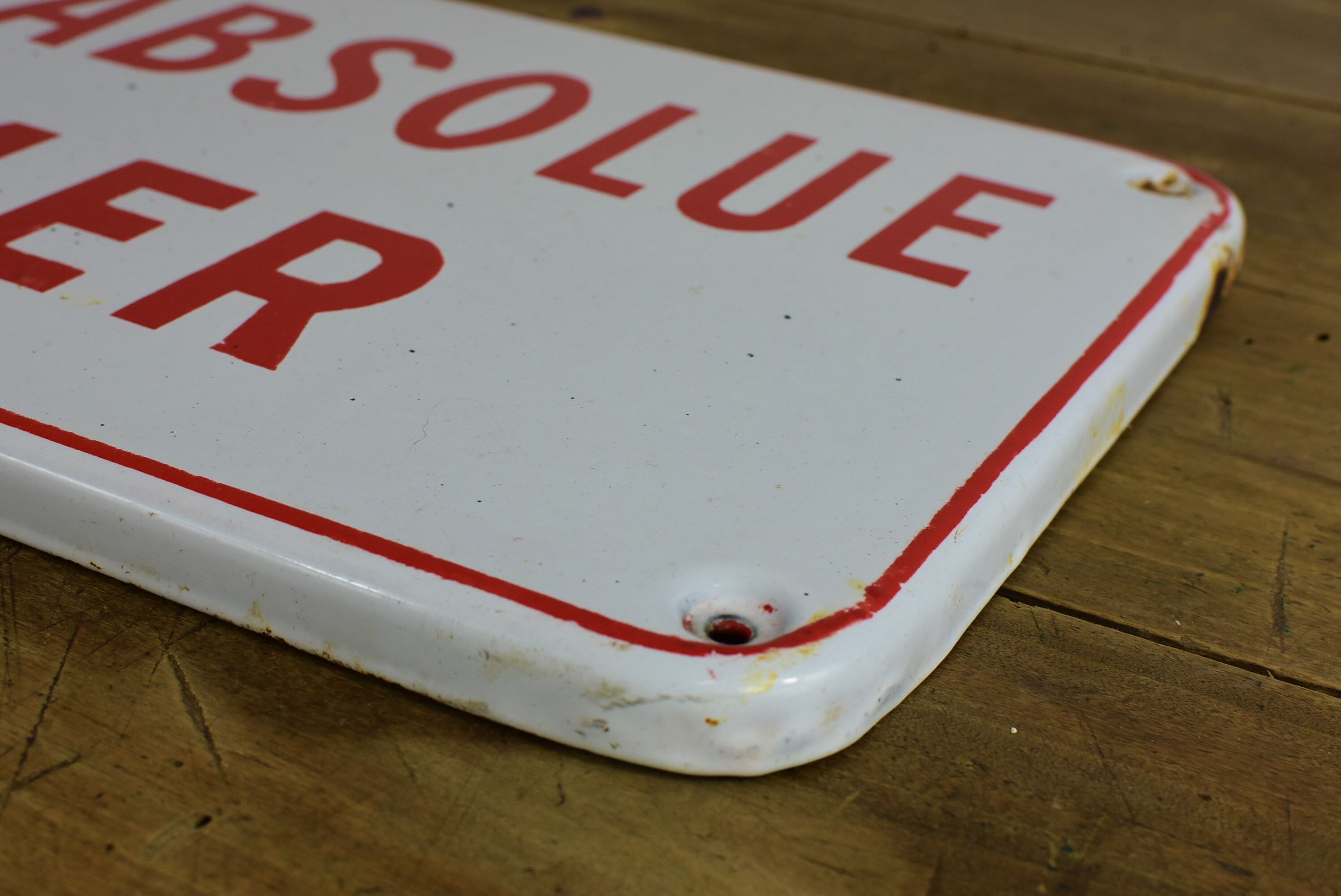 Enamelled plate "absolute smoking defense"