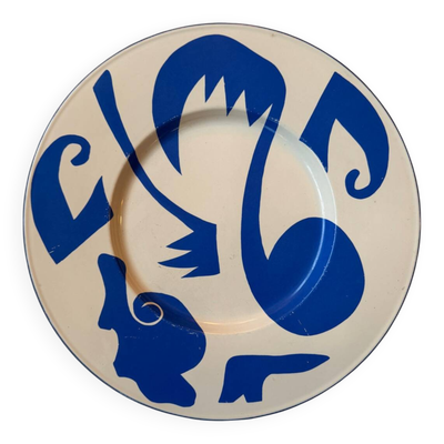 Plate style fauvisme céramique St Clément