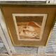 Old lithograph nicole tercinet levin “composition” + golden frame