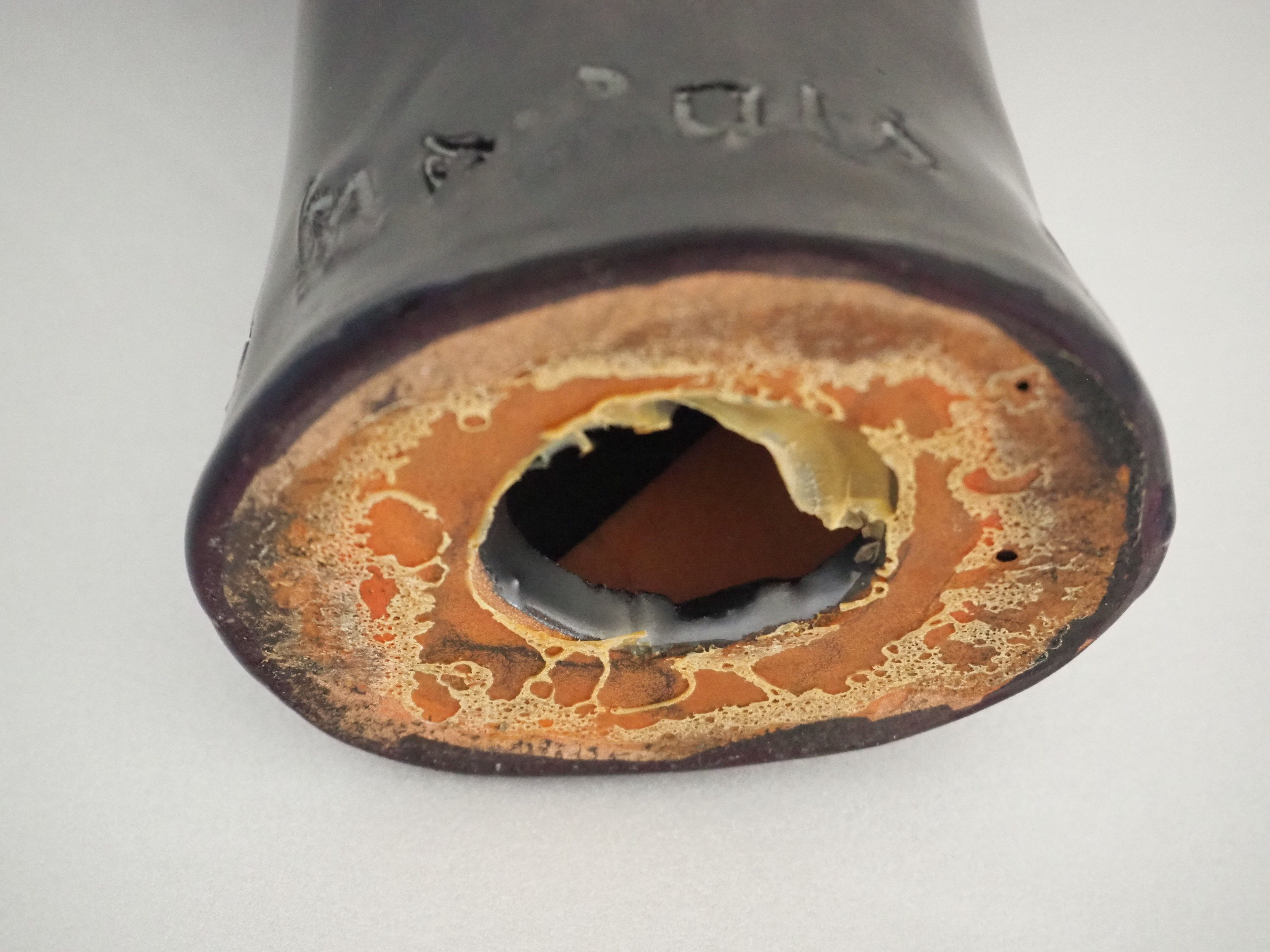 Hand-sculptured candlestick signed Jean Marais - Vallauris - Cocteau