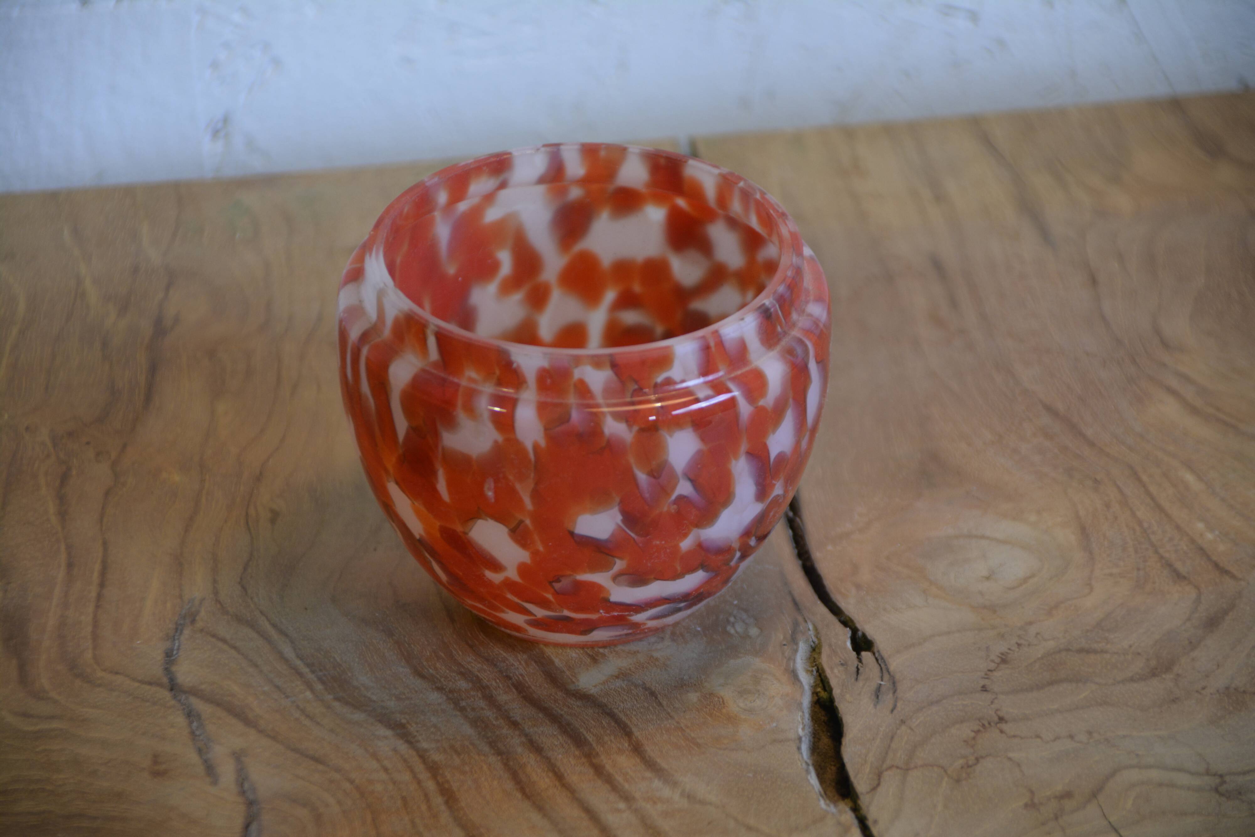 Orange glass jar
