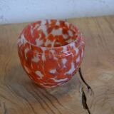 Vase en verre orange