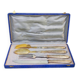 Silverplated carving and salad set