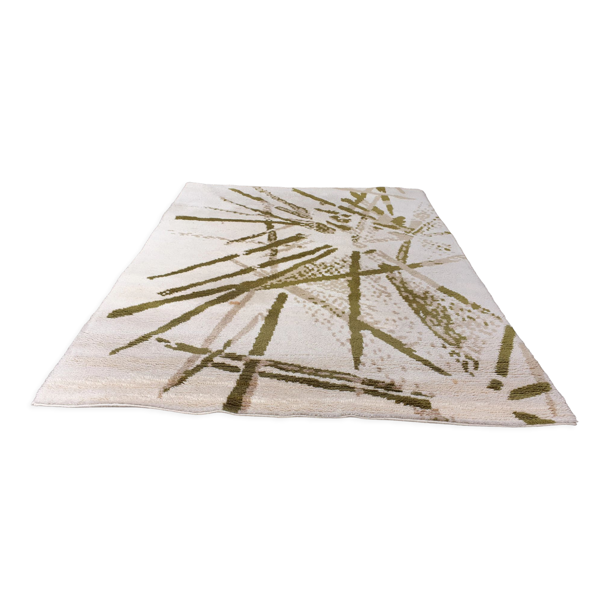 Curly wool design rug