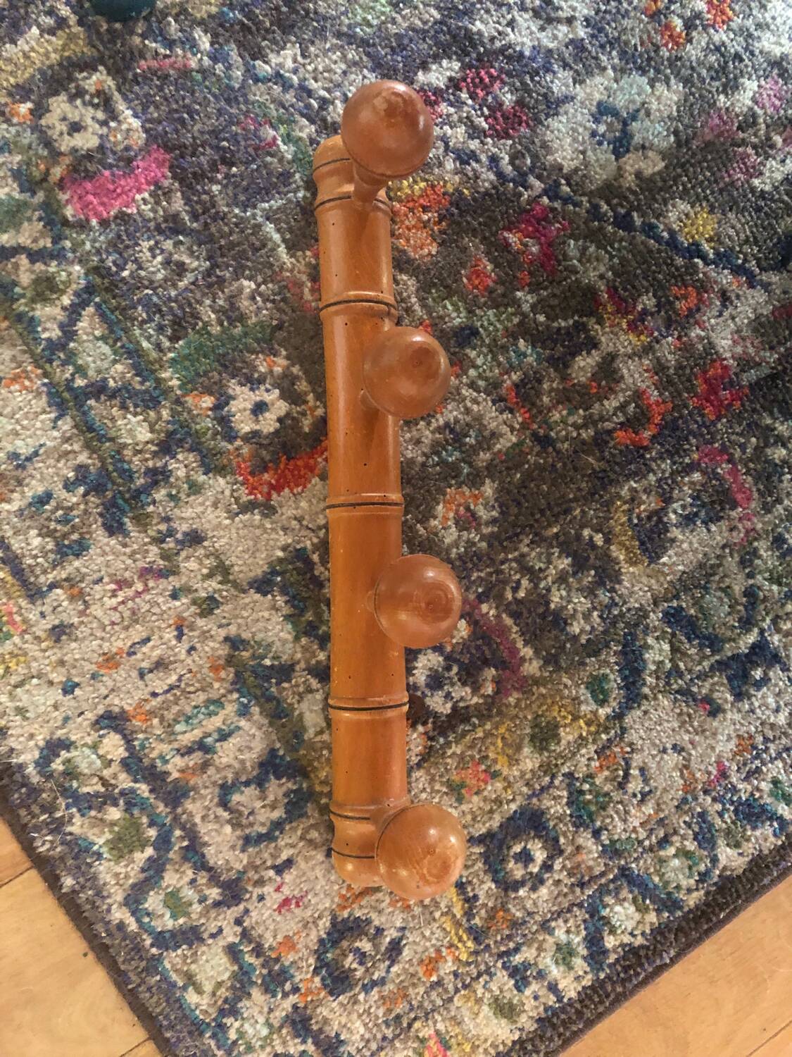 Antique wooden coat hook