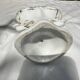 Small White and Gold Porcelain Wedding Vase decorated with Clovers H 16 cm