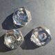 Crystal candle holders - diamond shape - set of 3
